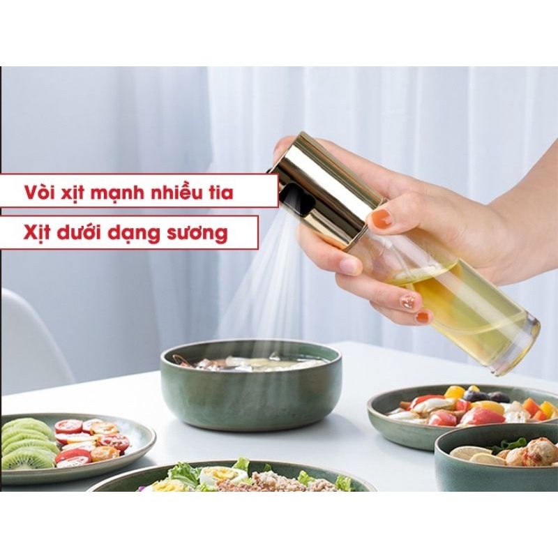 Bình xịt dầu ăn, bình xịt dấm bằng thủy tinh