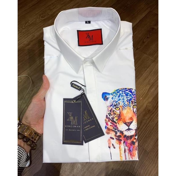 áo sơ tay dài in cọp 7 màu cực kỳ sang trong và tinh tế GKM