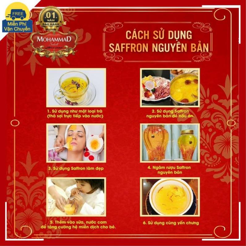 Chính hãng  Nhuỵ hoa nghệ tây saffron Mohamad nguyên bản 2g - XUKA.cosmetics