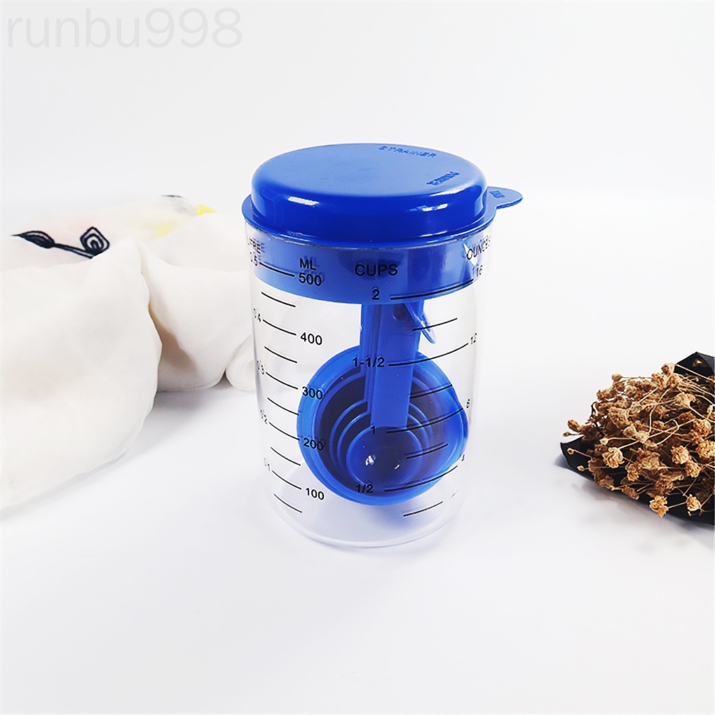 Set 7 Muỗng Đo Lường 500ml Bằng Nhựa Dùng Để Làm Bánh Runbu998