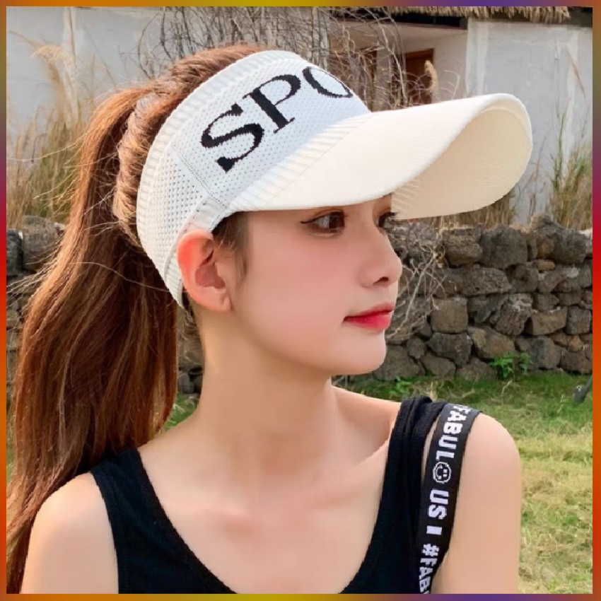 Mũ Thể Thao Thời Trang Phong Cách Thêu Chữ Sport Mầu Trắng