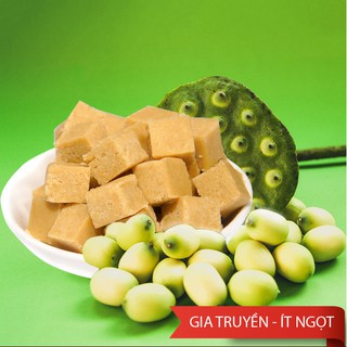 Bánh Đậu Xanh Bột Sen  Ít Ngọt - 50% Bột Sen - 150g - Đặc Sản Việt Nam - Quà Biếu