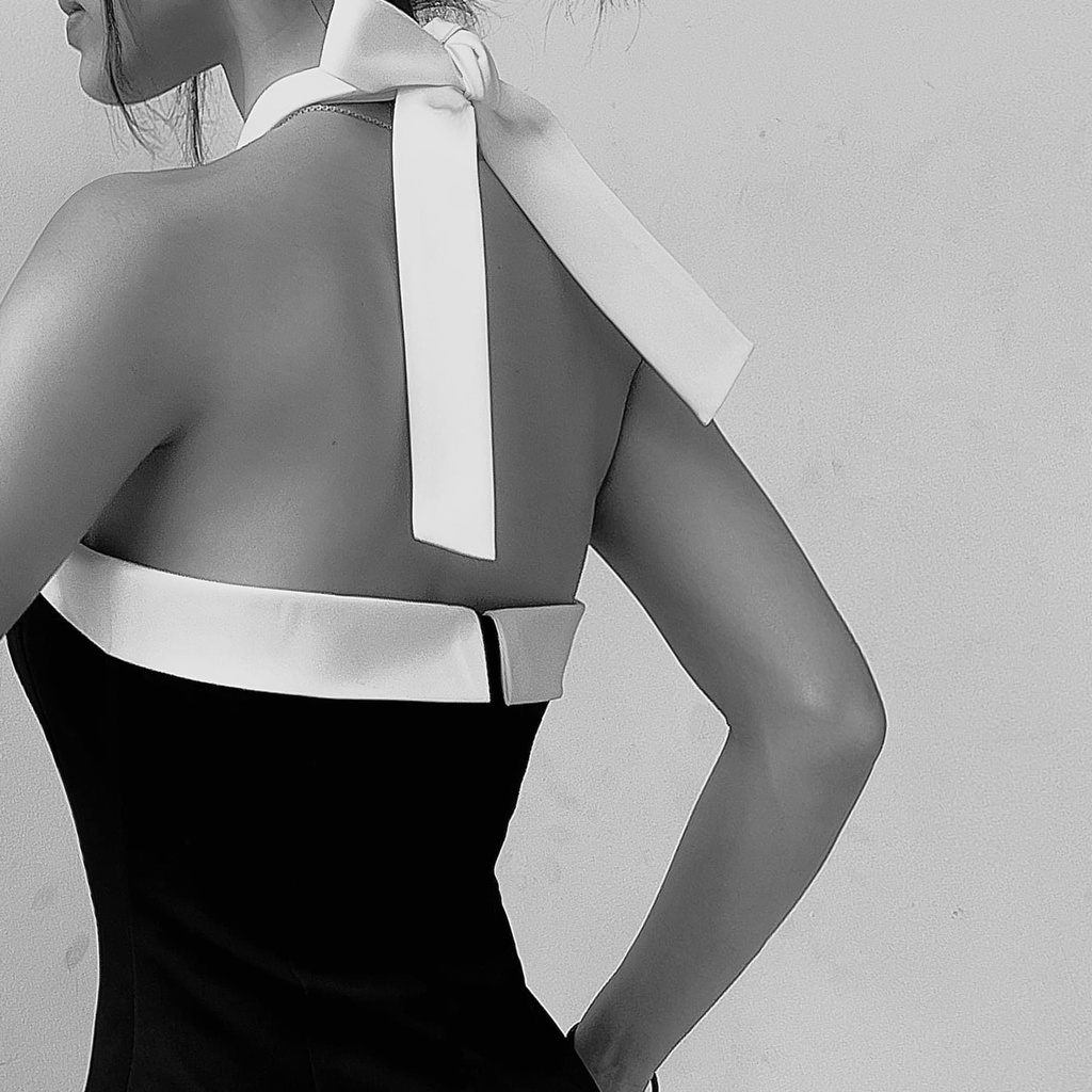 Váy Đầm Thiết Kế,Váy Cúp Ngực Nơ Thắt Chéo Phong Cách Hàn Quốc