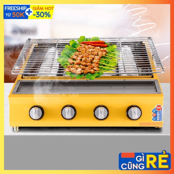 Bếp nướng thịt, BBQ 4 đầu đốt dùng gas - Bếp nướng ga 4 trụ ETON ET-K255