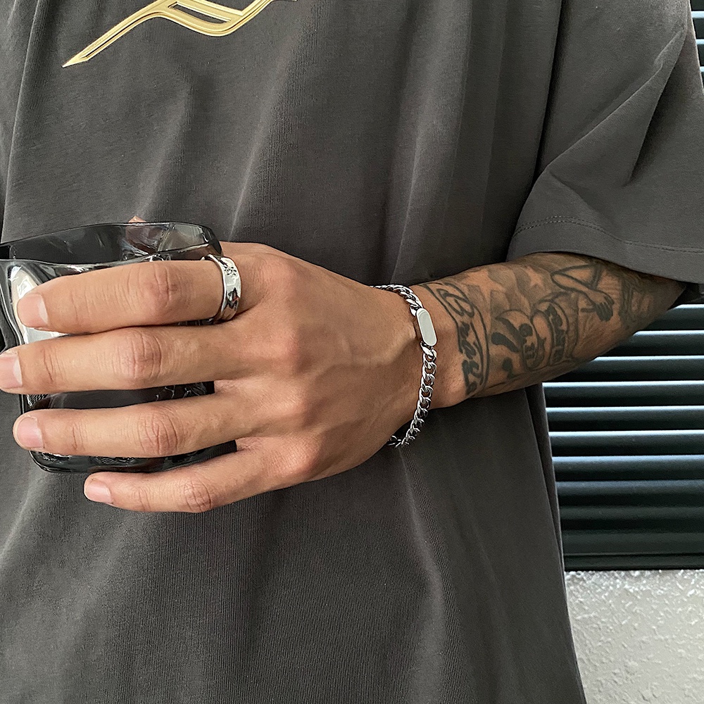 Vòng Tay Thép Titan Phong Cách hip hop Thời Trang Cho Cặp Đôi