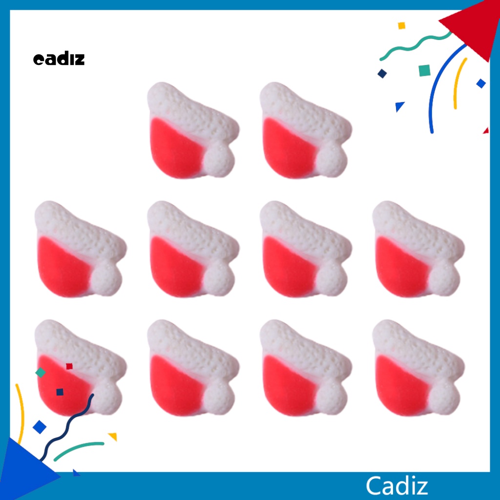 Bộ 10 Phụ Kiện Trang Trí Móng Tay Chủ Đề Giáng Sinh Thân Thiện Với Môi Trường