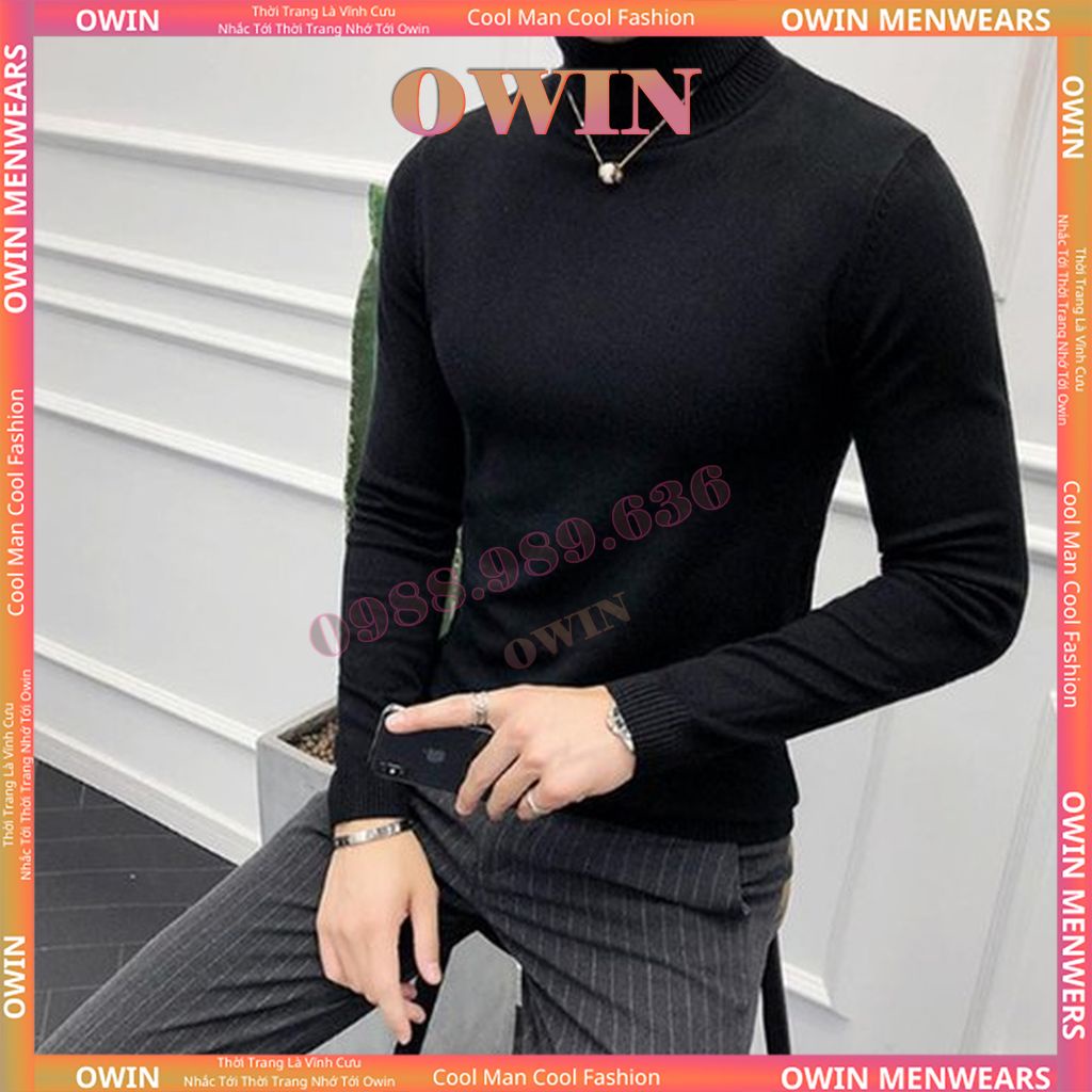 Áo len cổ lọ chất vải siêu dày dặn giữ nhiệt tốt, Ao len nam nữ cao cấp phong cách hàn quốc AL01 - OWIN