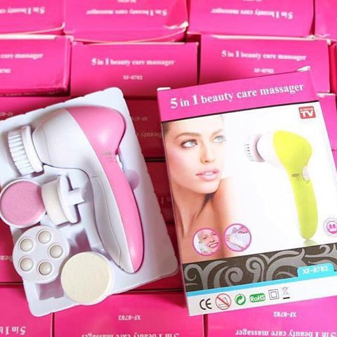 MÁY MASSAGE MẶT 5 IN 1- BEAUTY CARE MASSERGER AE 8782, 1 massager, mát xa cầm tay, RỬA skin