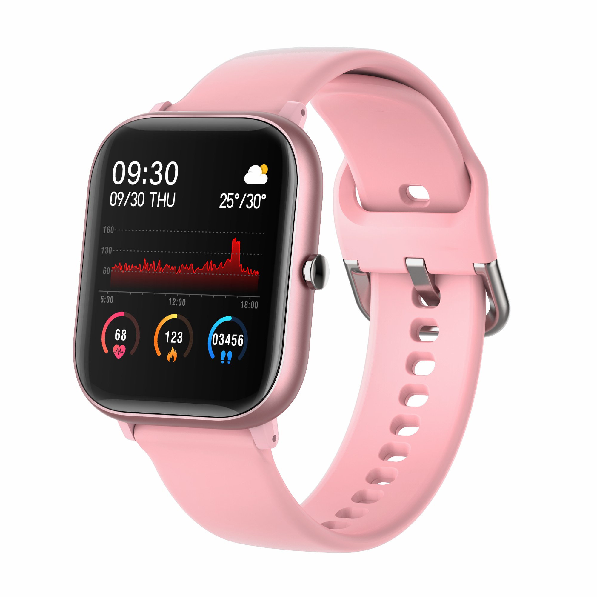 P20 Đồng Hồ Thông Minh 1.4 Inch Full Vuông Màn Hình Cảm Ứng Nhịp Tim Đo Đồng Hồ Thể Thao 2020 Cho Xiaomi Huawei PK P8