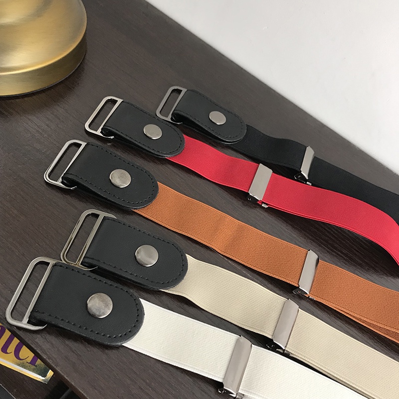 Thắt Lưng Vải canvas Co Giãn Không Đục Lỗ Thời Trang Cho Nam Nữ