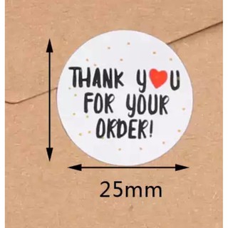 Cuộn 500 miếng dán sticker Thank You