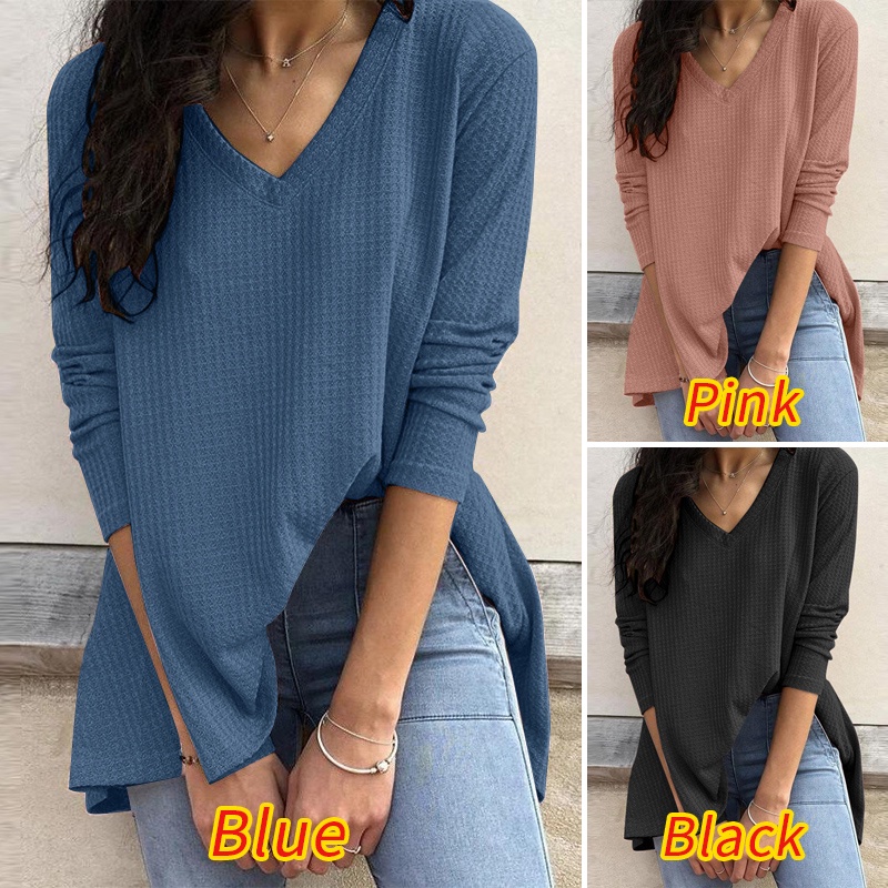 Áo kiểu ZANZEA dáng rộng cổ V dài tay thời trang vintage Châu Âu nữ tính