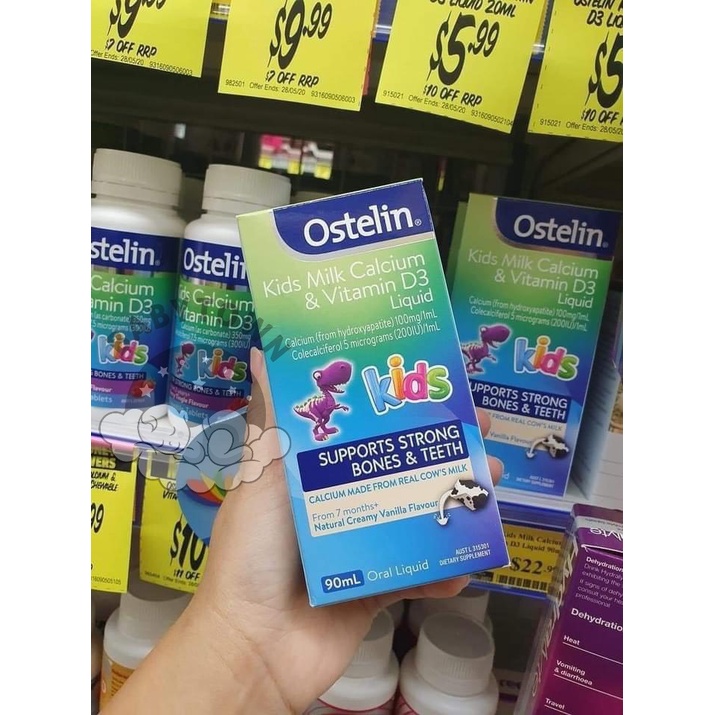 Ostelin Kids Milk Calcium &amp; Vitamin D3 Liquid 90ml