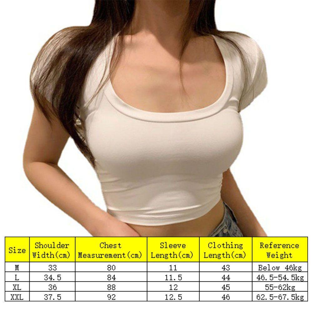Áo Croptop Tay Ngắn Dáng Ôm Phong Cách Hàn Quốc Quyến Rũ Cho Nữ