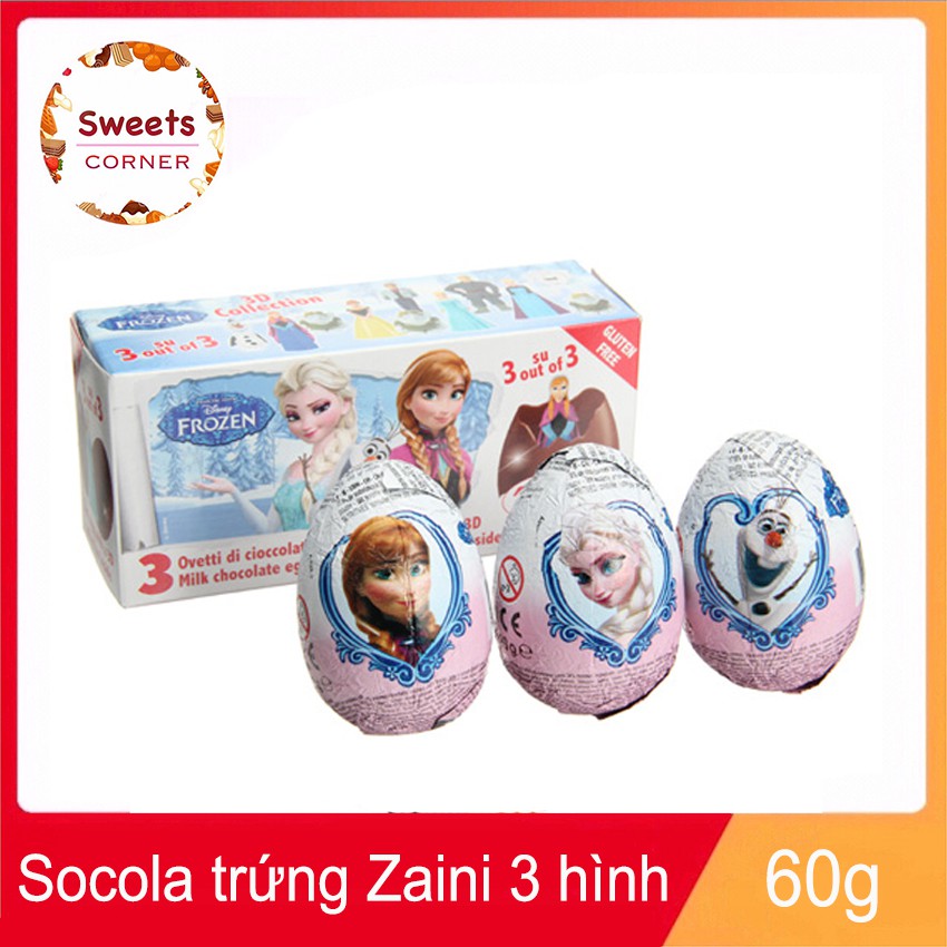 Trứng socola đồ chơi Zaini Frozen hộp 60gr