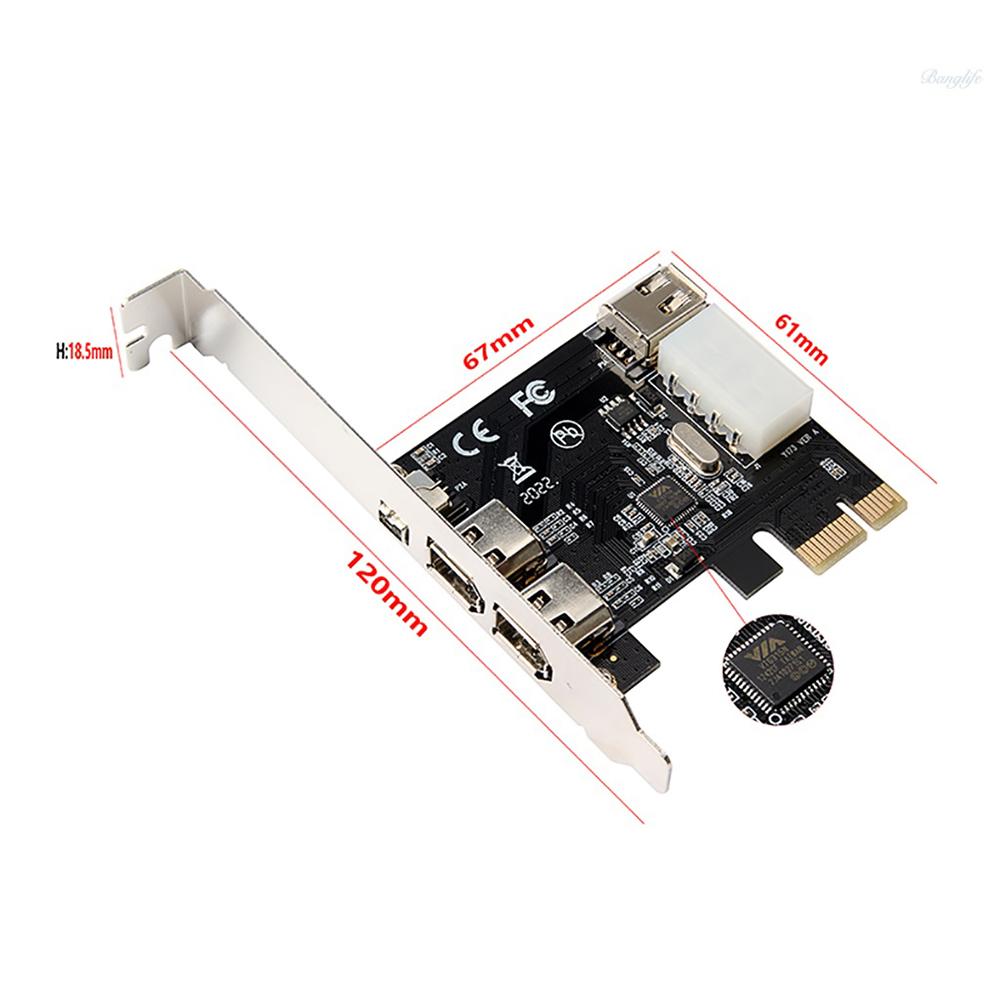 Card Chuyển Đổi Pci-e X1 Sang 3 Cổng 2x1394a 6pin 1x1394a 4pin | BigBuy360 - bigbuy360.vn