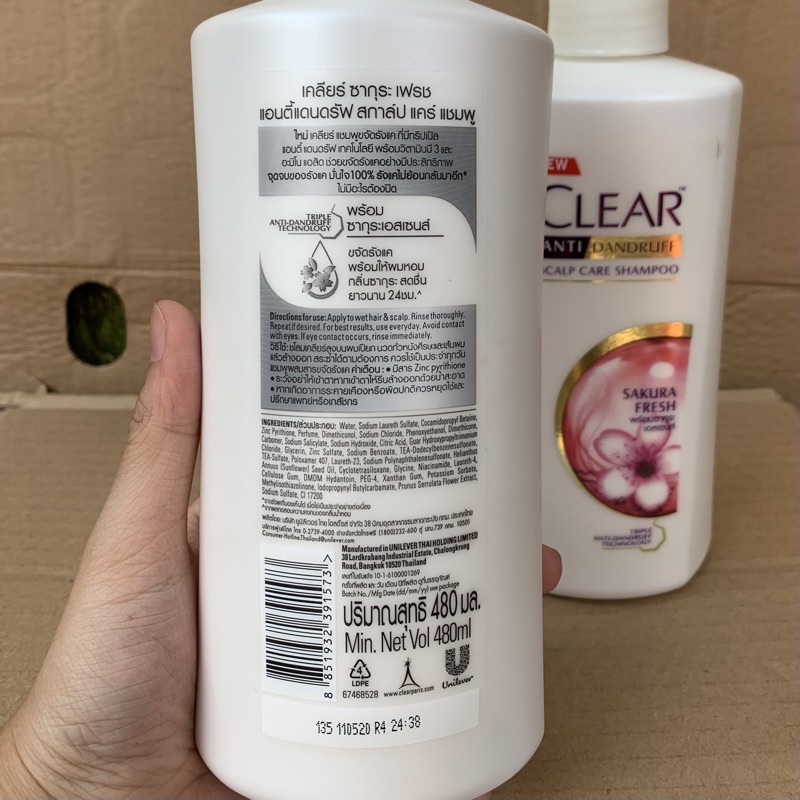 Dầu Gội Clear Thái Lan Hương Hoa Anh Đào 400ml
