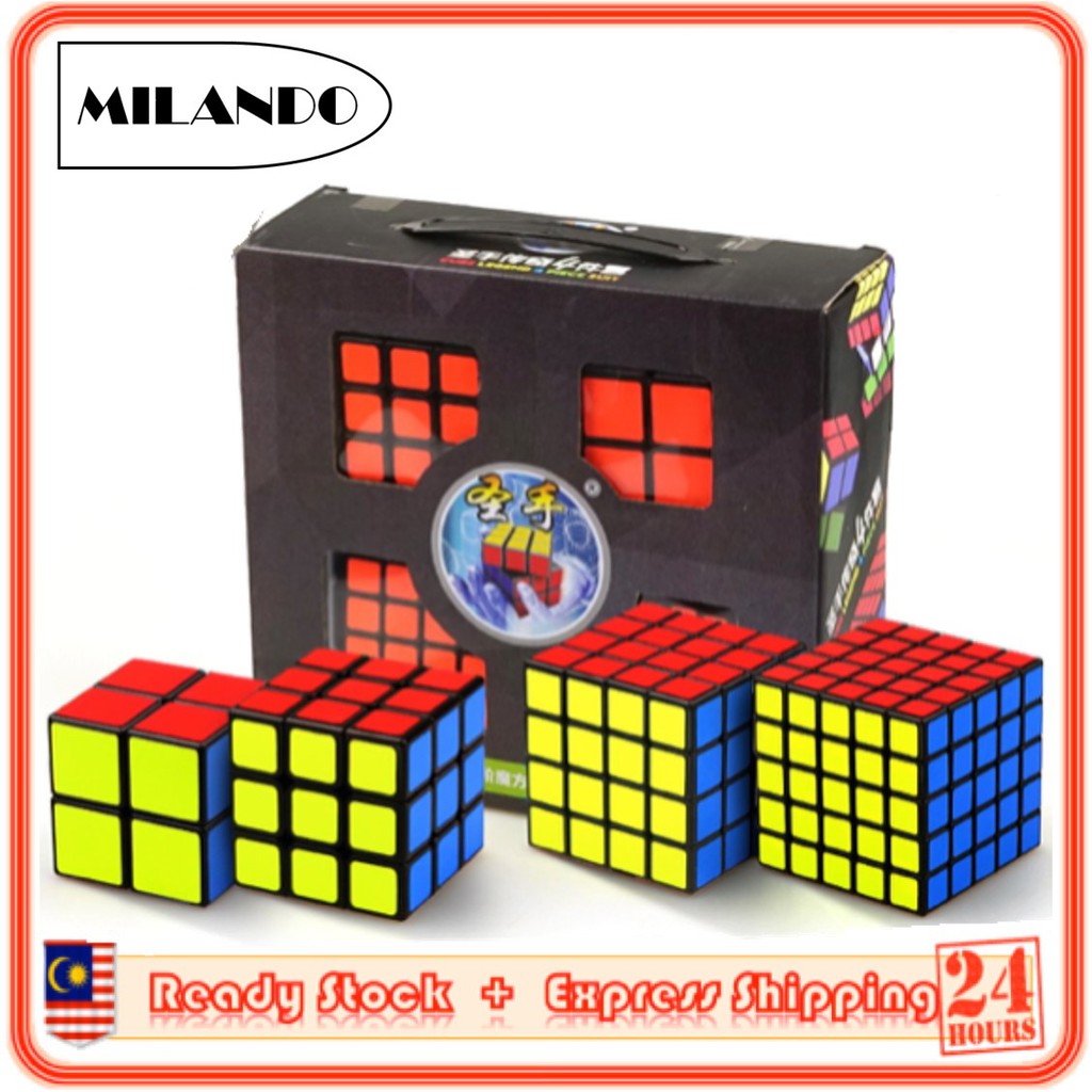 Bộ 4 Khối Rubik Ma Thuật Shengshou Kèm Hộp Đựng