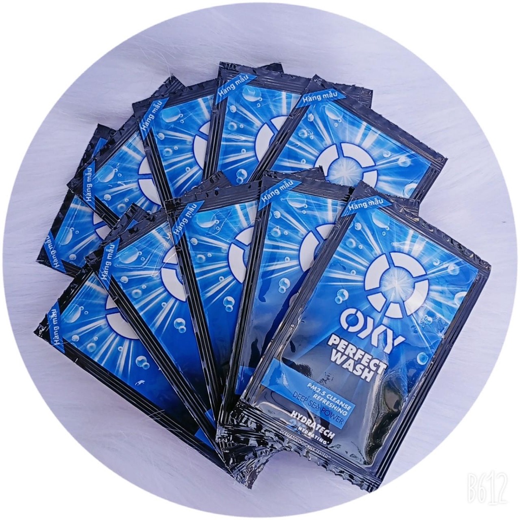 20 Gói Sữa Rửa Mặt OXY có hạt làm sạch sâu, đánh bay nhờn, tút sáng da, cực mát 3G/gói