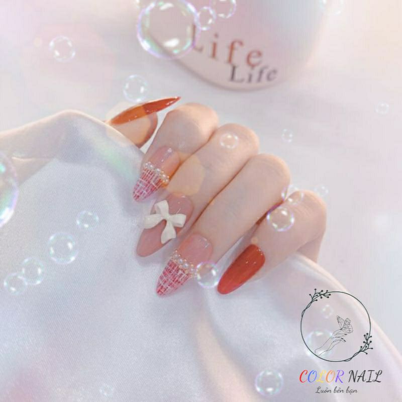 Nail box - Móng up thiết kế : Sọc kẻ