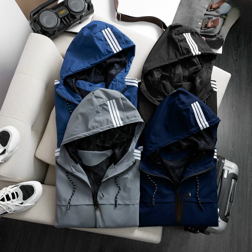 Áo Khoác Gió Nam Nữ Lót Lưới Siêu Nhẹ, Có Mũ Tháo Rời - Aru Shop AK2