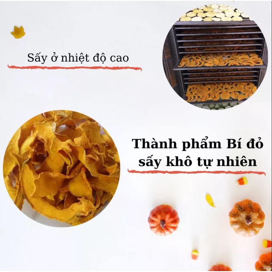 Bí đỏ sấy khô / Bí ngô thái lát - khối lượng 500gr