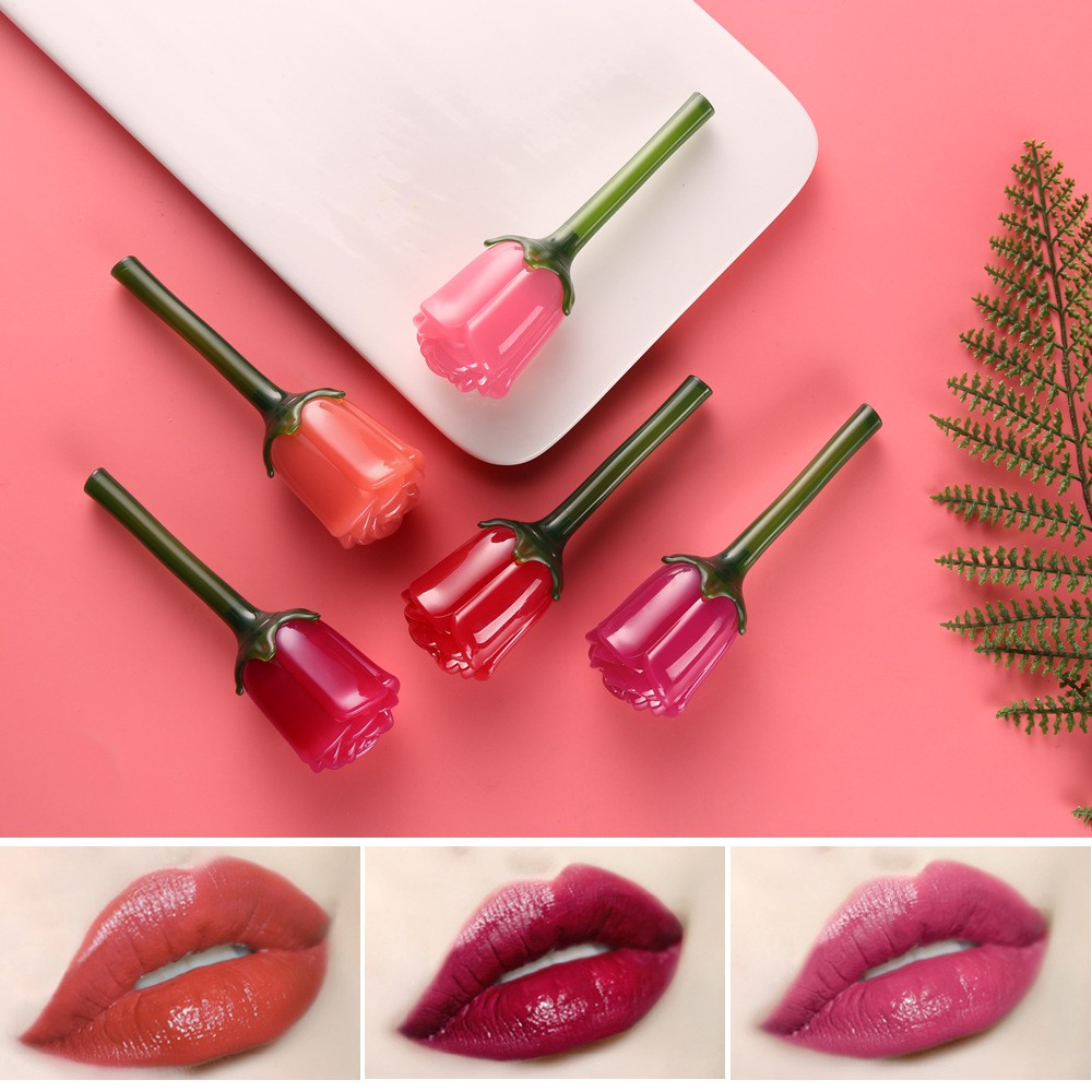 HANDAIYAN rose lip glaze is not easy to fade, non-stick cup gloss, waterproof non-marking lipstick, moisturizing