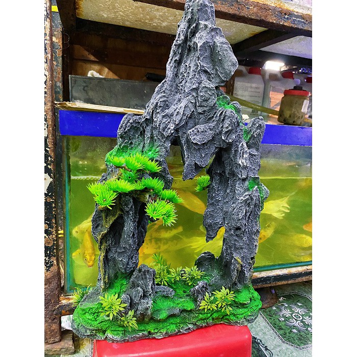 TIỂU CẢNH TRANG TRÍ HỒ CÁ NON BỘ 32X10X49CM