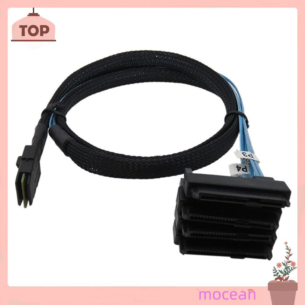 Mocean Dây Cáp Nguồn Mini Sas 36 Pin Sff-8087 Sang 4 Sas 29 Pin Sff-8482 Với 15p Sata