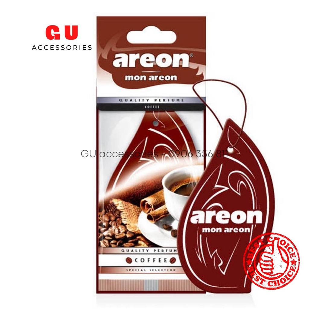 Lá thơm AREON treo xe Ô tô Cốp xe máy Phòng ngủ Tủ quần áo giúp khử mùi hiệu quả với hương thơm tươi mát dịu nhẹ GU