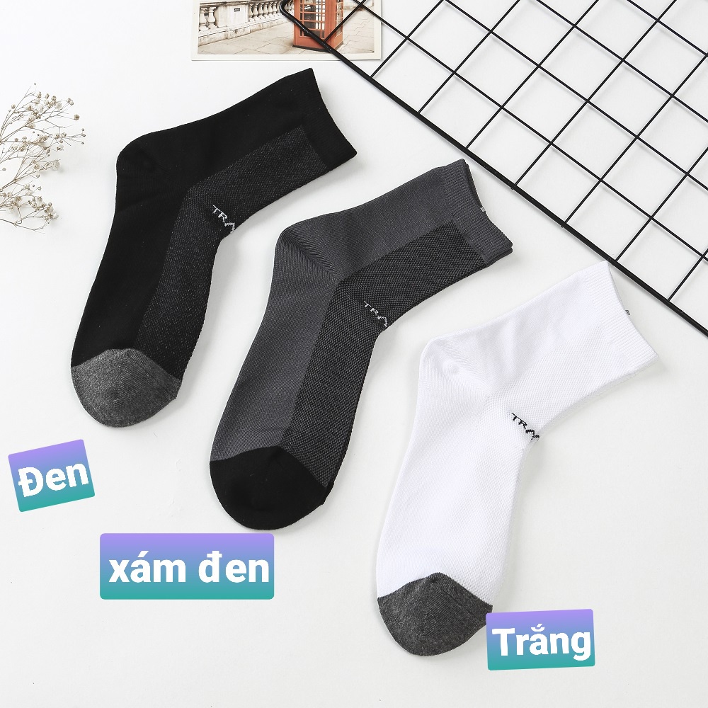 Tất vớ nam nữ unisex cao cấp Trady chống hôi chân, thông thoáng thích hợp đi giày thể thao, giữ ấm đôi chân