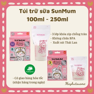 Túi trữ sữa SunMum Thái lan - thể tích 100ml - 150ml - 250ml