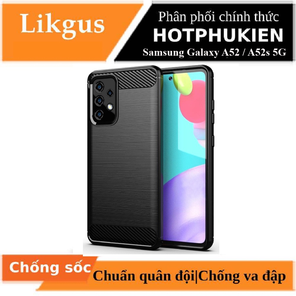 Ốp lưng silicon chống sốc cho Samsung Galaxy A52 / A52s 5G hiệu Likgus (bảo vệ toàn diện, mềm mịn) - Hàng chính hãng