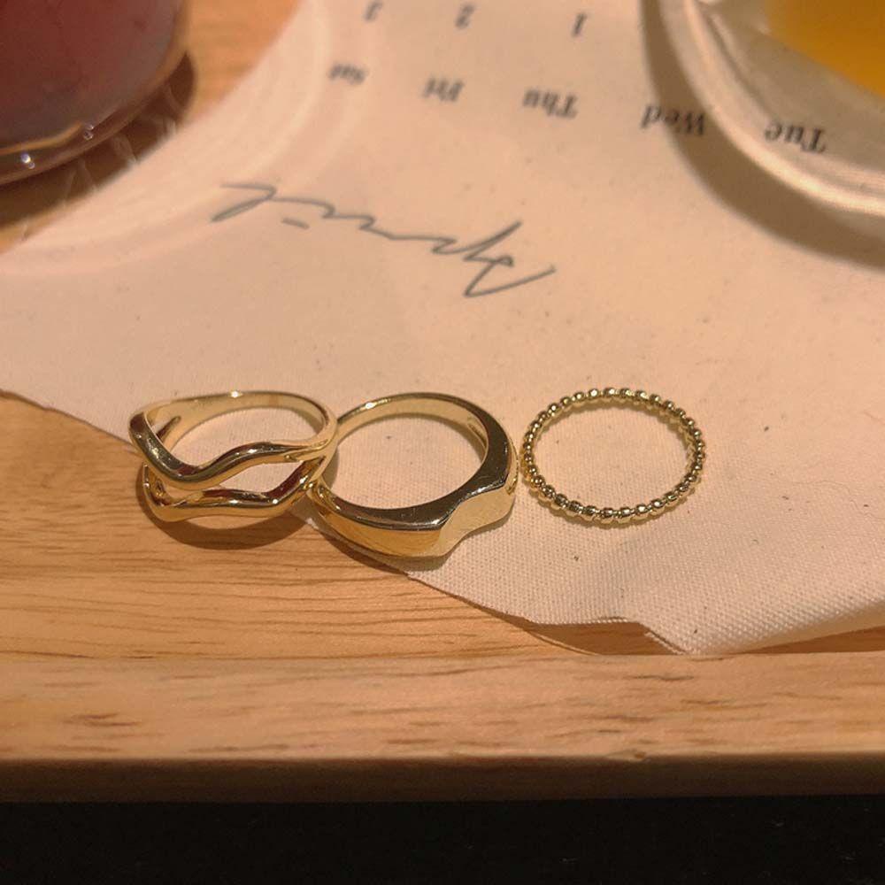 Set 3 Nhẫn Đeo Tay Phong Cách Retro Thời Trang Cho Nữ