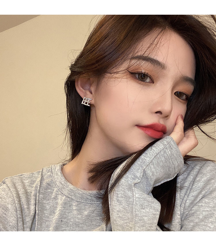 Bông Tai Bạc 925 Phong Cách Retro Hàn Quốc