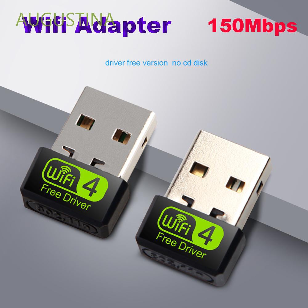 AUGUSTINA Mini Adapter PC Computer WiFi Dongle WiFi Receiver Wi-Fi USB Driver Free Ethernet 2.4G 150Mbps Network Card/Multicolor