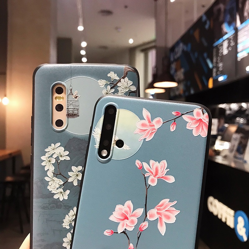 Ốp điện thoại Tpu mềm hình hoa mộc lan 3D cho Samsung Galaxy Note 20 10 9 8 S21 S20 S10 S9 S8 Plus Ultra Fe Lite