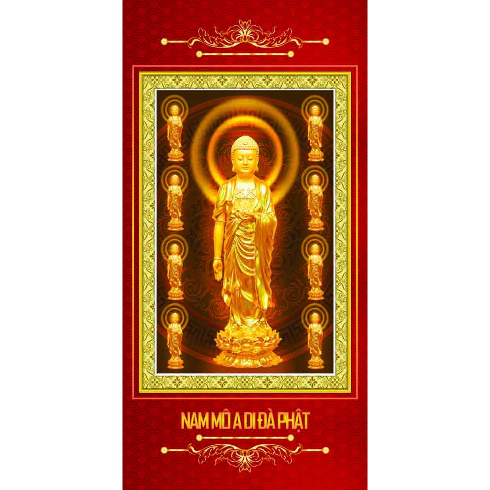 Tranh Phật Kim Sa Phật A Di Đà 40x0cm
