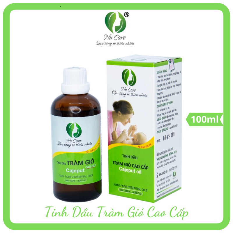 Tinh dầu Tràm Gió 100ml nguyên chất cao cấpgiữ ấm, giảm ho cho trẻ sơ sinh và trẻ nhỏ, có phiếu kiểm nghiệm