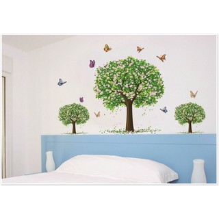Decal dán tường decal trang trí 3 cây xanh BINBIN PK159 (Có keo sẵn)
