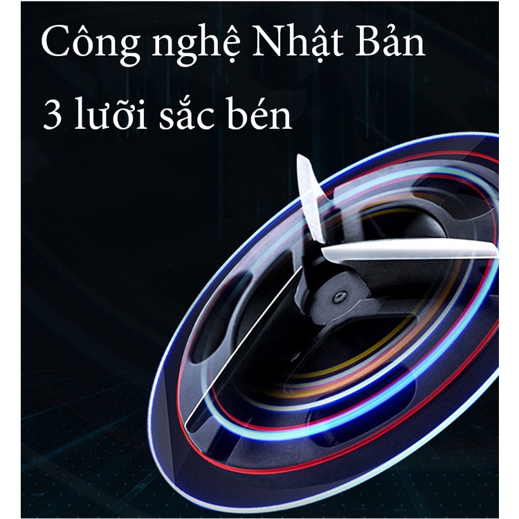 Máy cạo râu mini [CHÍNH HÃNH - BẢO HÀNH 12 THÁNG] công nghệ Nhật Bản với 3 lưỡi Trefoil cực bén - Máy cạo râu nam giá rẻ