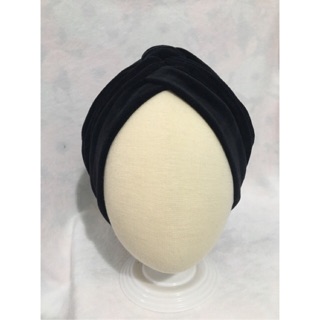 Mũ turban cho người lớn: đen nhung
