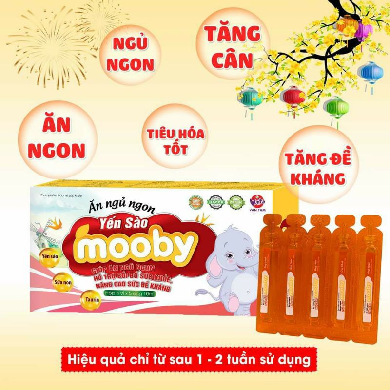 Yến Sào MOOBY, thuốc bổ cho bé, siro giúp trẻ em ăn ngủ ngon, hỗ trợ tiêu hóa, bồi bổ sức khỏe, nâng cao sức đề khánG