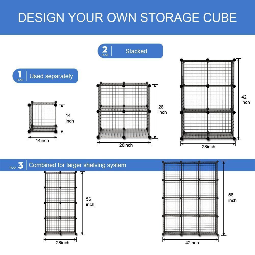 Tủ kệ lưới trang trí 12 ô lắp ghép hình zíc zắc, đựng sách, đồ chơi trẻ em, giá rẻ, chắc chắn, bền đẹp