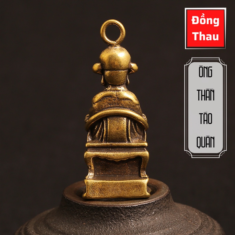 Tượng Trưng Bày Phong Thủy Bằng Đồng Hình Ông Táo Quân, Trang Trí Bàn Làm Việc, Đem Lại May Mắn