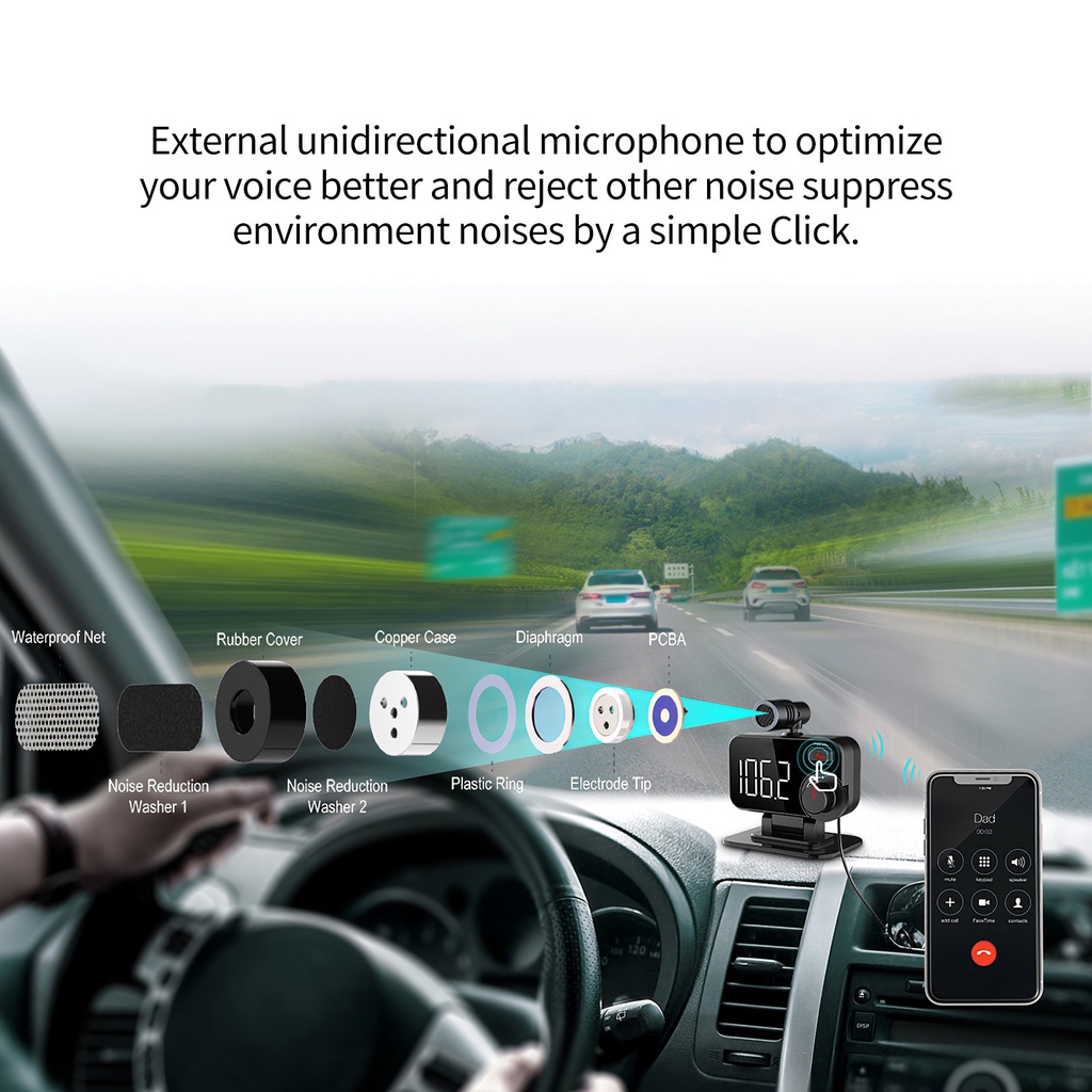 Y2-Bluetooth FM Transmitter Car Radio Adapter On Board Radio Transmitter Receiver Music Player Car Radio Transmitter
