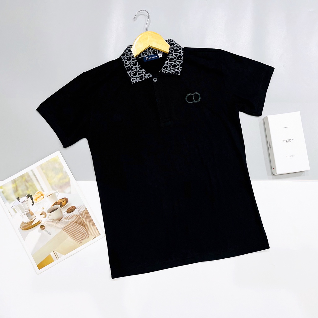 Áo Thun Nam Cổ Trụ Tay Ngắn Vải Cotton Mềm Mịn Uy Tín