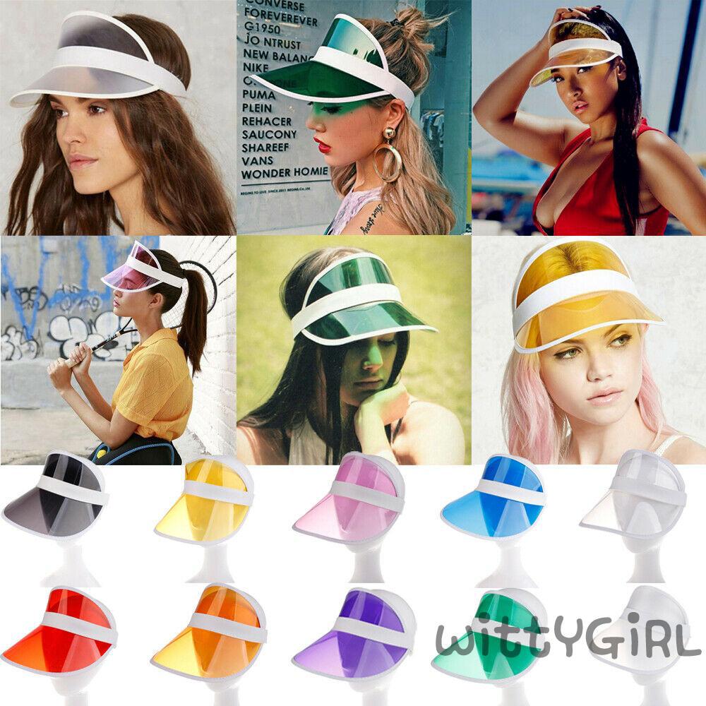 Mũ Lưỡi Trai Hở Chóp Bằng PVC Màu Kẹo Trong Suốt Chống Nắng Mùa Hè Cho Nam Và Nữ