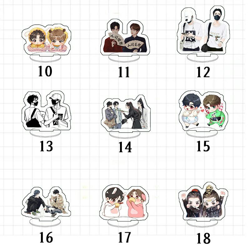 Standee mini Bác Quân Nhất Tiêu tượng trang trí BJYX mô hình Vương Nhất Bác Tiêu Chiến V06