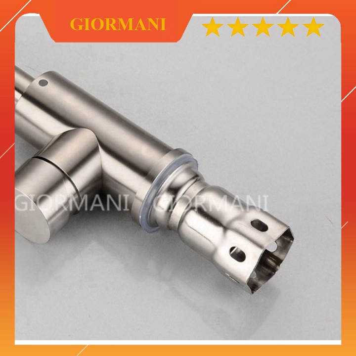 Vòi Rửa Bát Nóng Lạnh Cao Cấp Inox 304 VRB 07 tặng đôi dây cấp inox